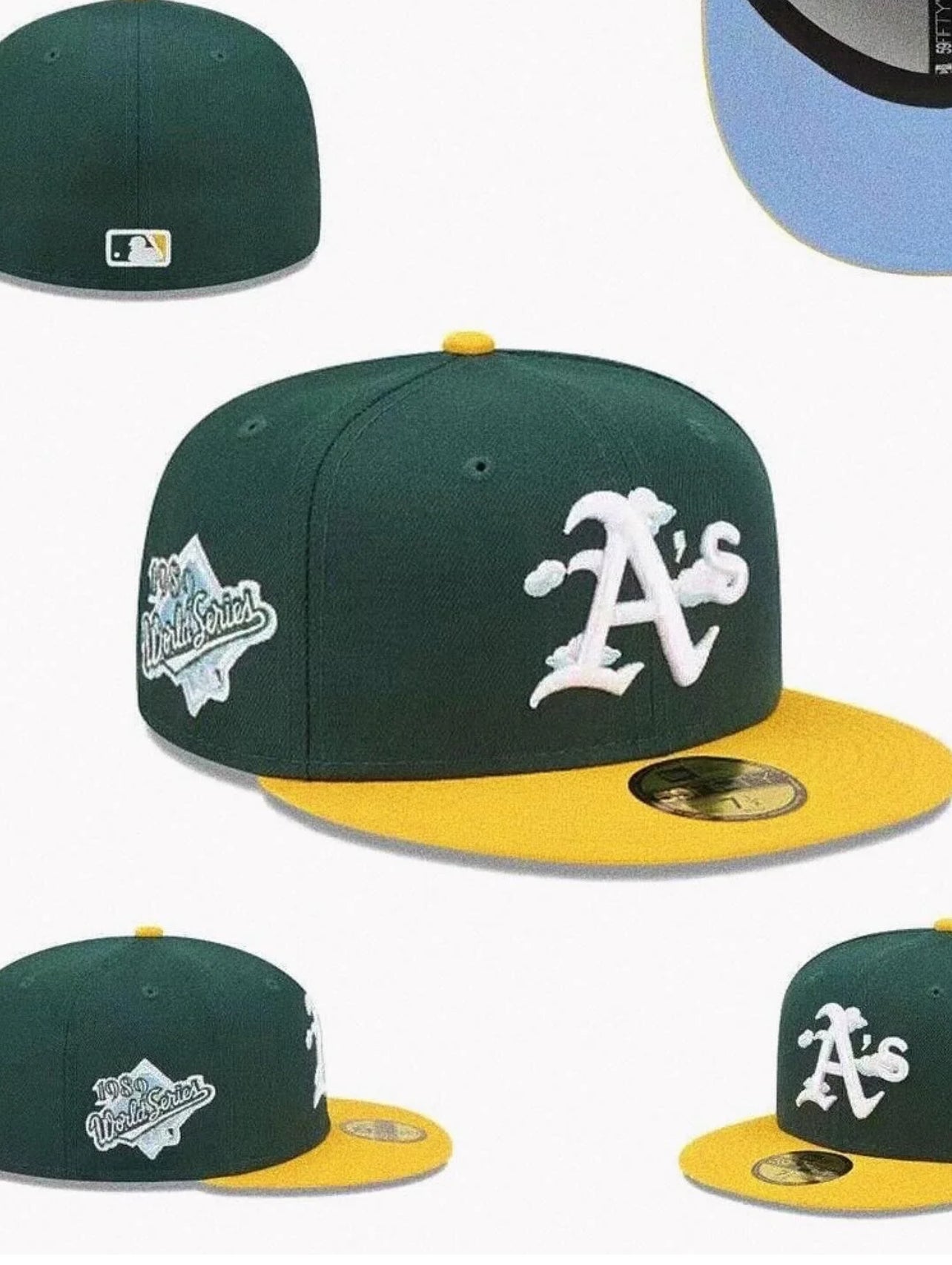 Green fitted Cap