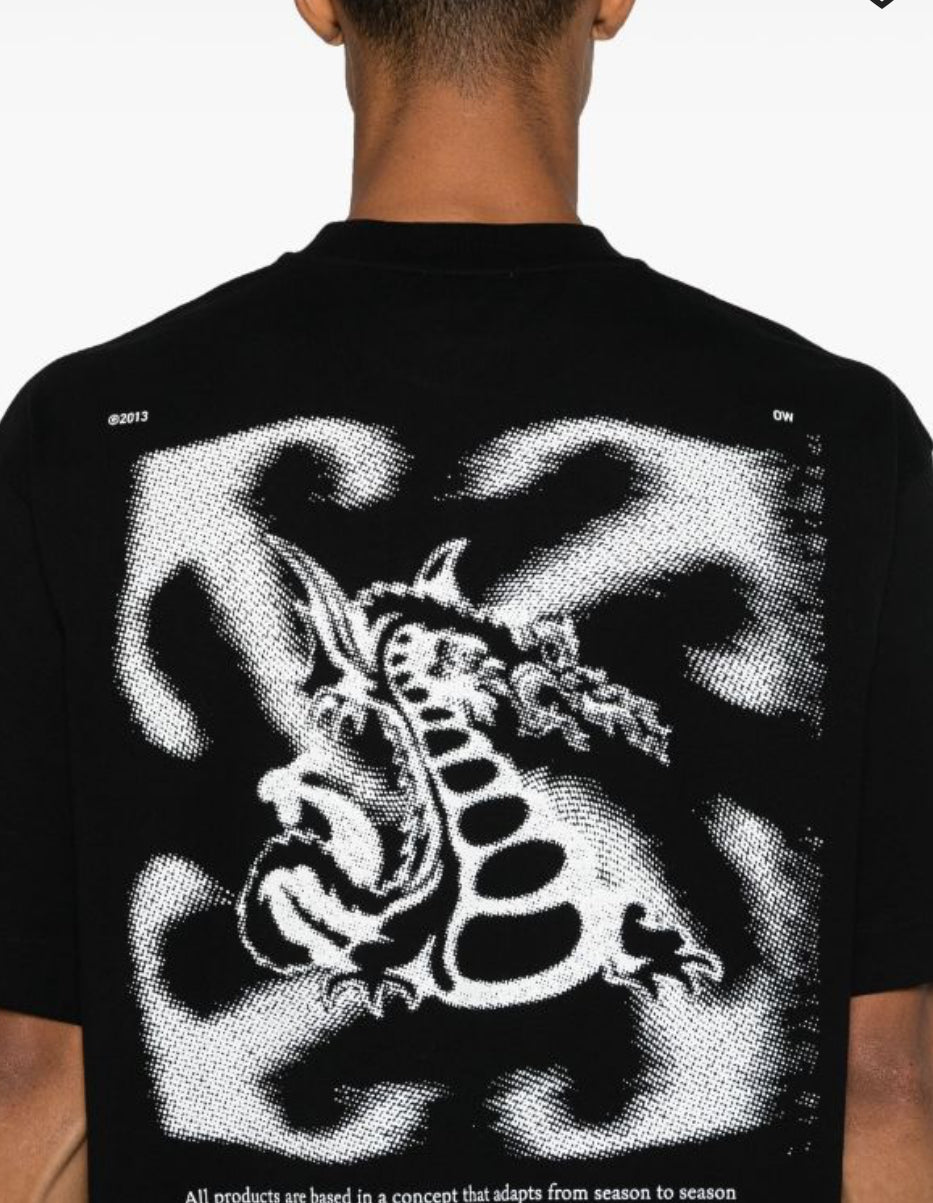 Off-White Dragon Arrow “Black” skate T-Shirt