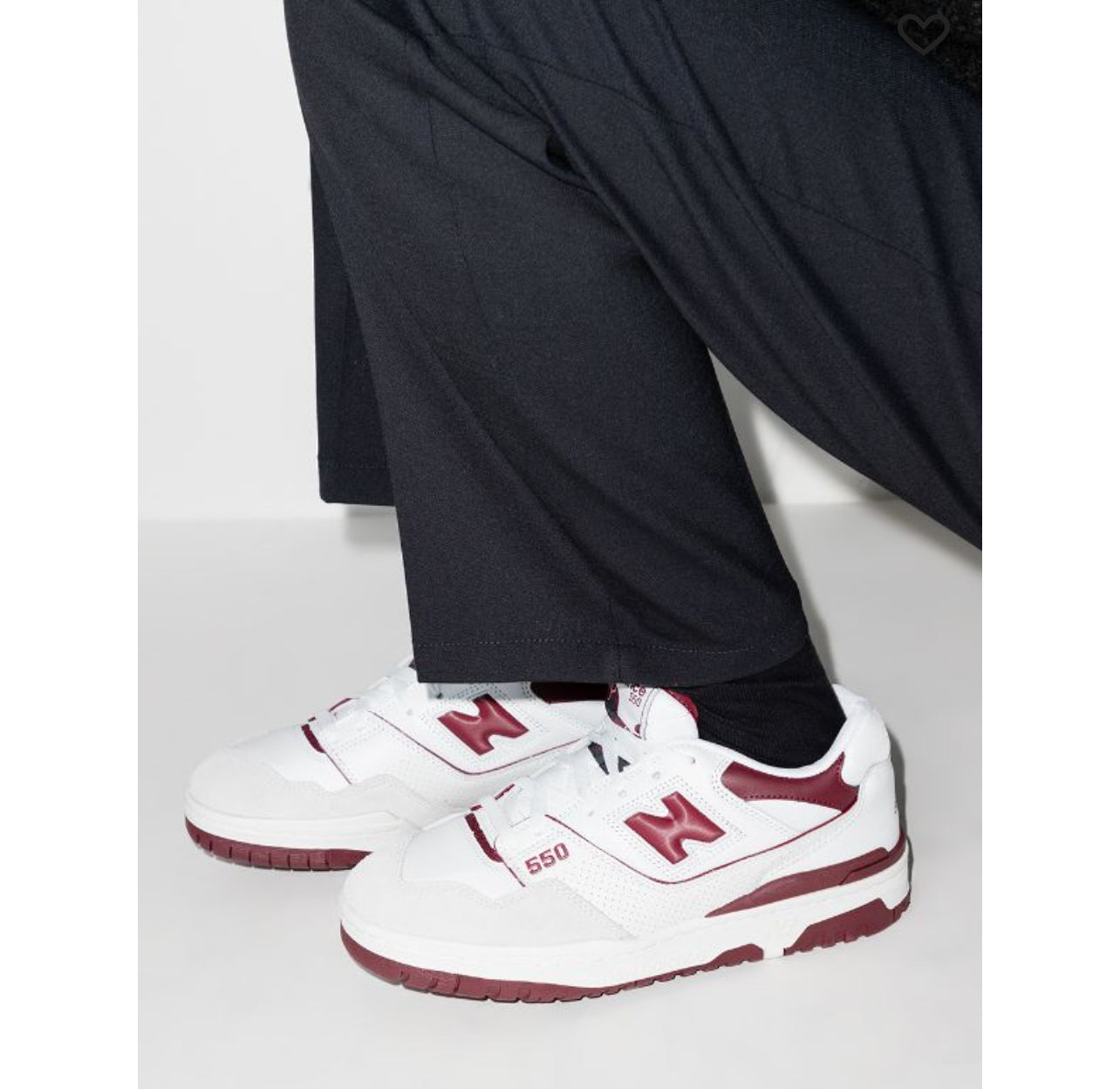 New Balance 550 "Burgundy" low-top